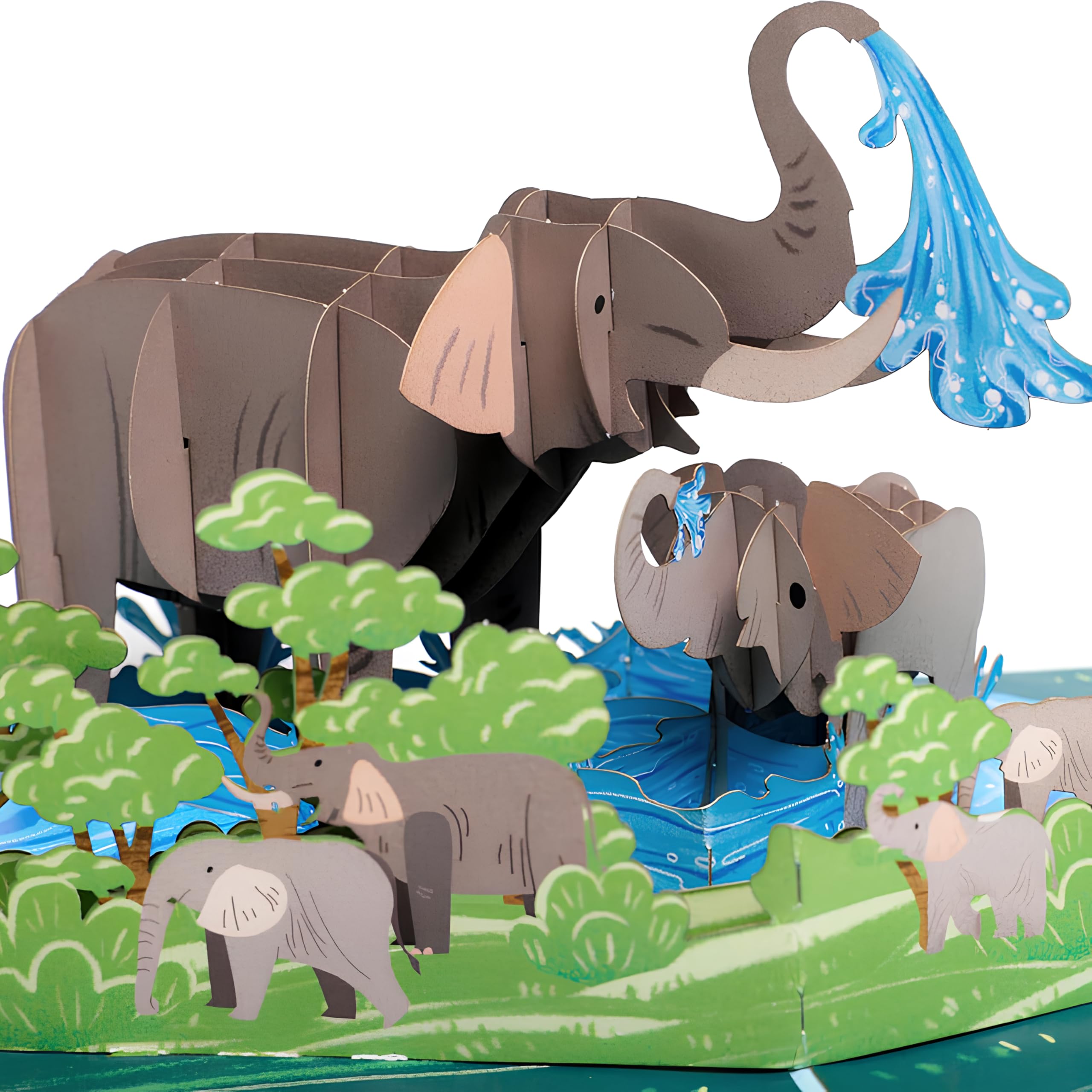 HALATADA Elephant Pop Up Card for Mom,6"x 8" Mother Birthday from Daughter, Son, Husbands, Mothers Day Card, 3D Popup Anniversary Greeting Card for Women, Wife โ image 1