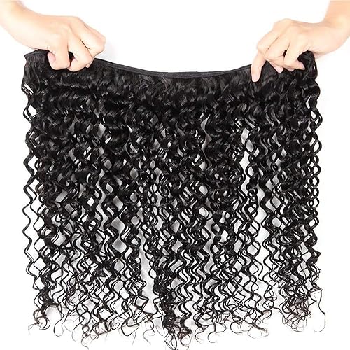 Miniatura 5 de Manojos de cabello humano ondulado de 20 pulgadas, paquetes de ondas profundas 10A, cabello humano virgen brasileño 100% sin procesar, paquetes