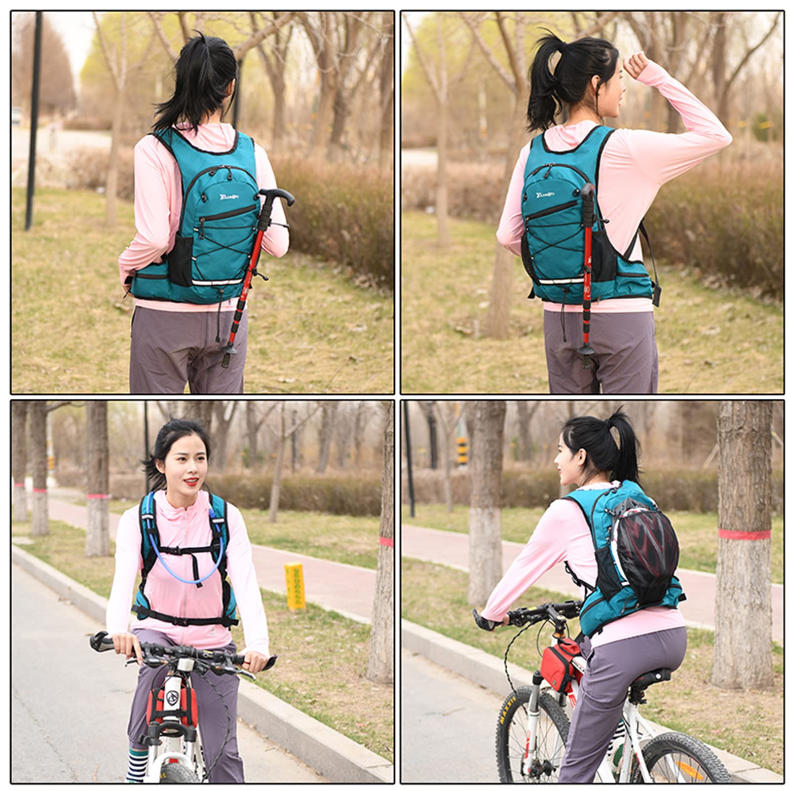 Lixada 8L Zaino da Ciclismo,Zaino da Bici Leggero Borsa da Viaggio per Sport all'Aria Aperta per Escursionismo, Ciclismo, Trekking, Campeggio e Maratona