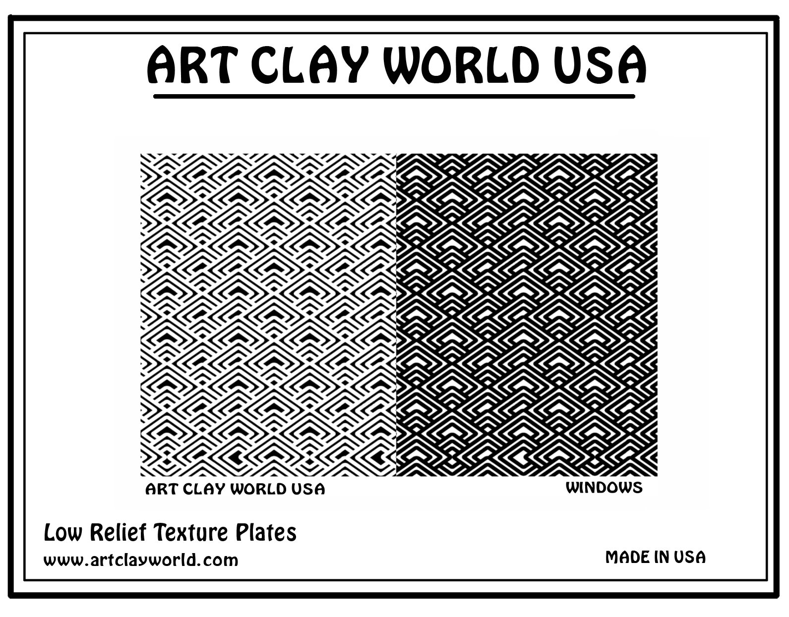 Art Clay World USA Low Relief Texture Windows - 1 Pc.