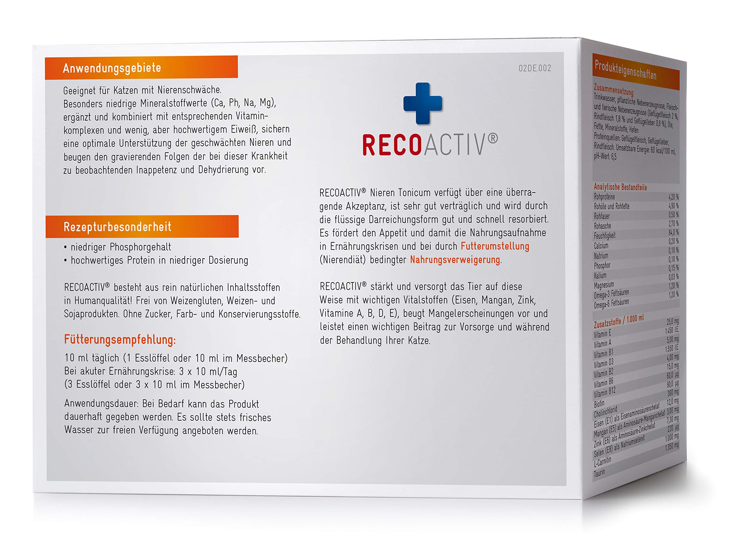 Recoactiv Suplement Diety na Nerki dla Kotów, 90 ml, 3 Sztuki