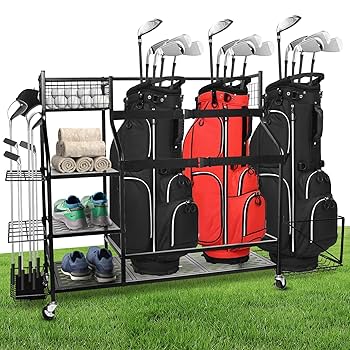 ゴルフ収納ラック ゴルフバッグオーガナイザー ガレージ用 Amazon.co.jp: ガレージ用ゴルフバッグ収納ラック ゴルフバッグ