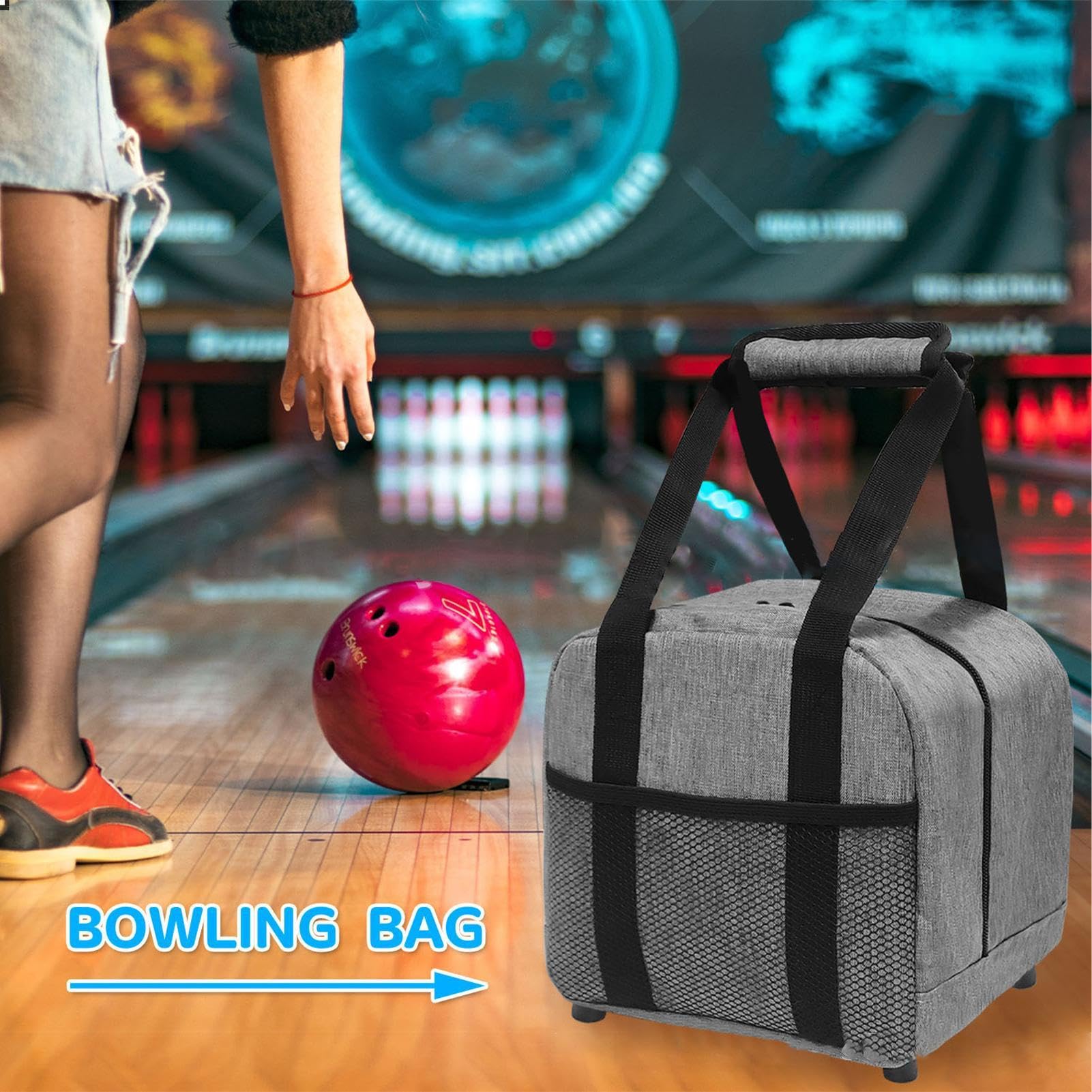 Sac De Boule De Bowling, Sacs De Bowling, Sacs À Boules De Bowling, Sac pour Boule De Bowling, Boule De Bowling Simple, Sac À Main avec Porte-Balle Rembourré, Conception À Double Fermeture Éclair