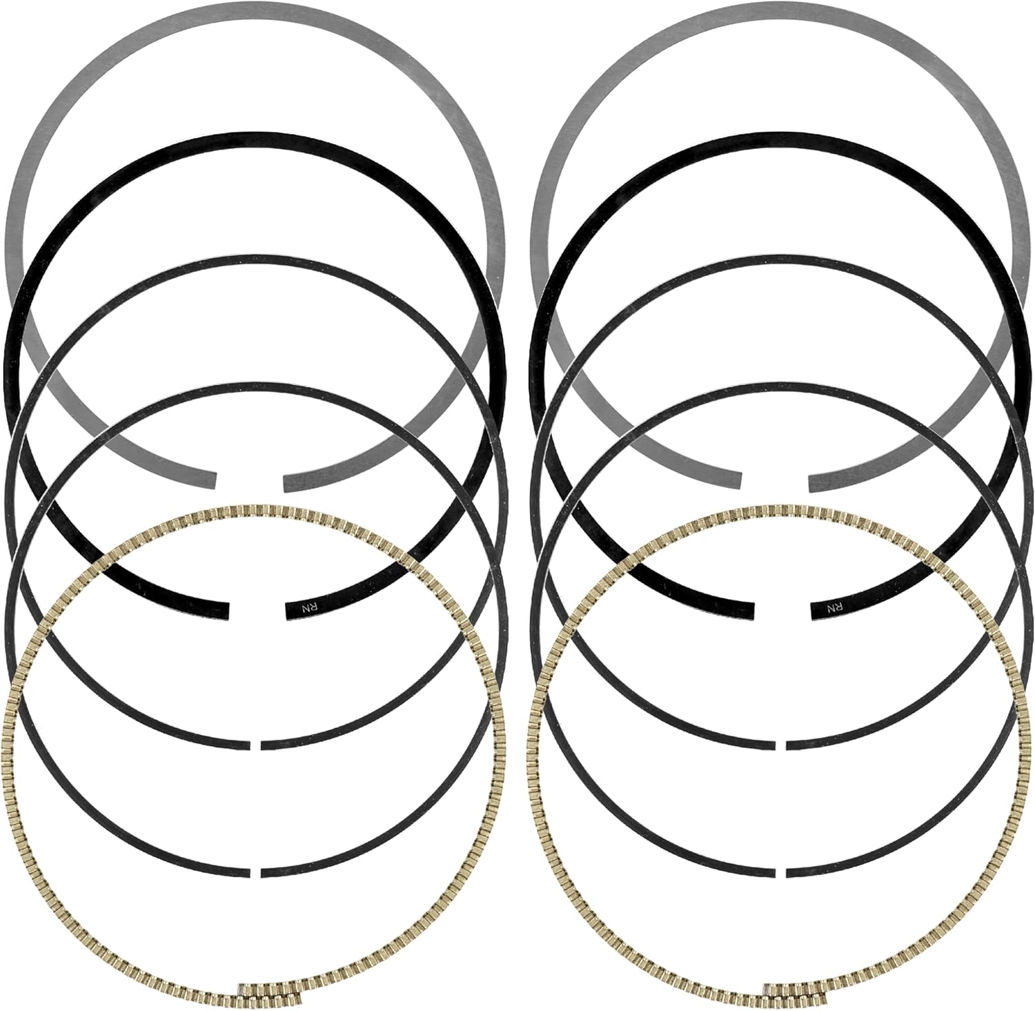 Caltric 2206217 Piston Ring Set Compatible with Polaris RZR XP 1000 Sport 2022 / RZR XP 4 Turbo 2016-2021 / RZR Pro XP 4 2020-2024 / RZR Turbo S 4 2021 / RZR Turbo R 4 2022-2024