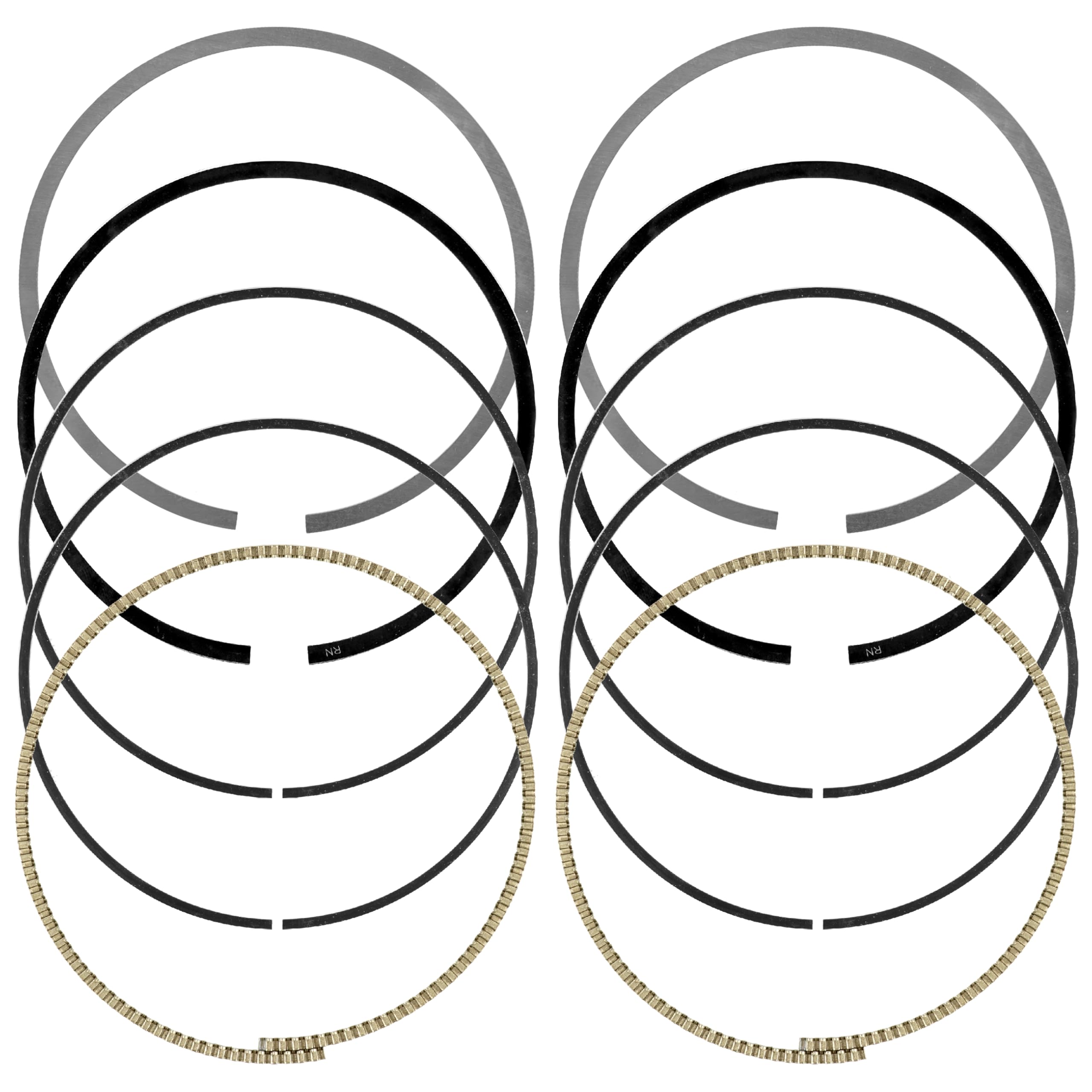 Caltric 2206217 Piston Ring Set Compatible with Polaris RZR XP 1000 Sport 2022 / RZR XP 4 Turbo 2016-2021 / RZR Pro XP 4 2020-2024 / RZR Turbo S 4