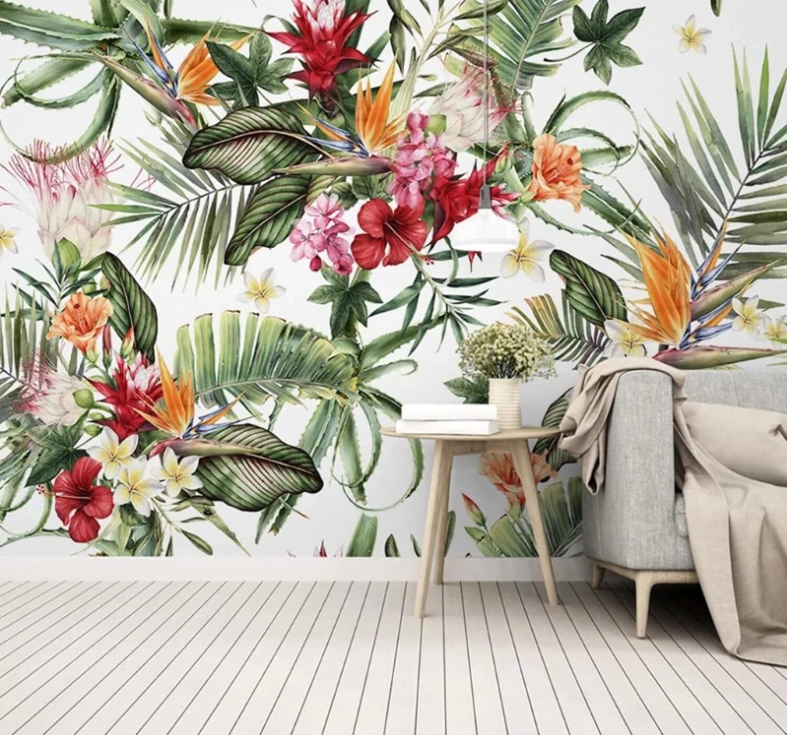 XLMING Fresh Beautiful Pastoral Plants Flowers 3D Wallpaper Luxury Home Dining Decor Paste Sofa Living Room The Wall for Bedroom Mural-350cm×256cm