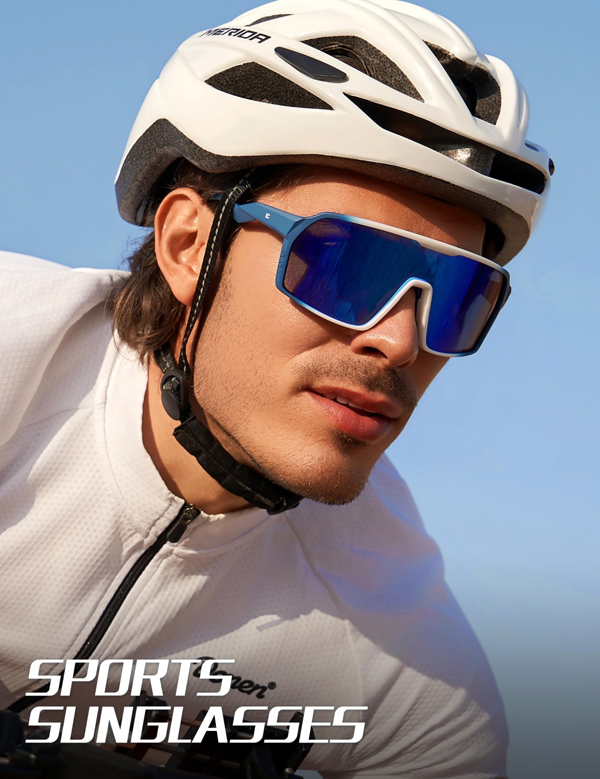 Occhiali polarizzati sportivi da ciclismo: occhiali da sole con protezione UV400, montatura TR90, per uomini e donne, corsa, pesca, guida