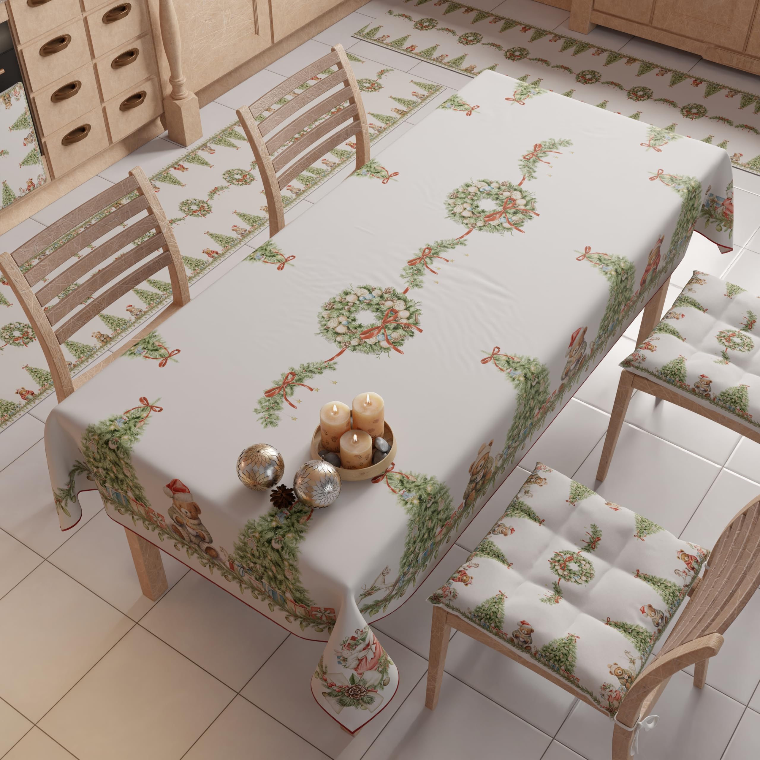 PETTI Artigiani Italiani Stain-Resistant Tablecloth Christmas - Image 3