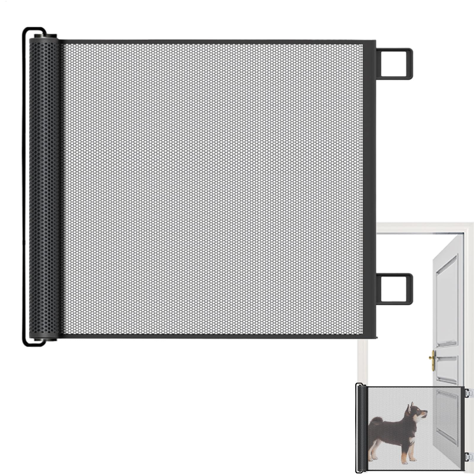 Puerta retráctil para mascotas, puerta de seguridad infantil para puertas - Puerta de enlace de seguridad infantil retráctil automática,Suministros de mascotas ajustables para puertas y escaleras