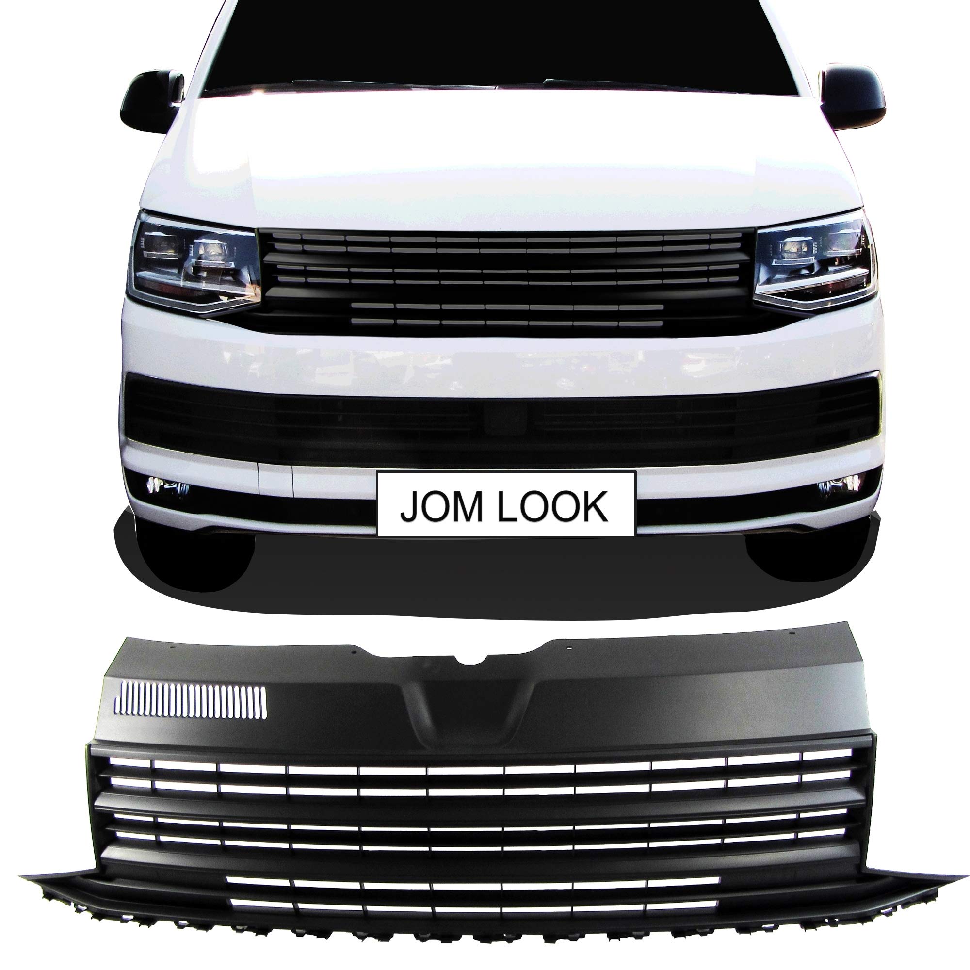 JOM 7H6853653JOE Kühlergrill ohne Emblem, schwarz für VW T6