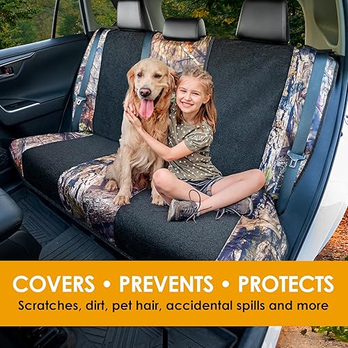 Miniatura 2 de Mossy Oak Camo - Funda protectora de toalla para asiento trasero de automóvil, protege los asientos del sudor, la suciedad, los perros, los niños