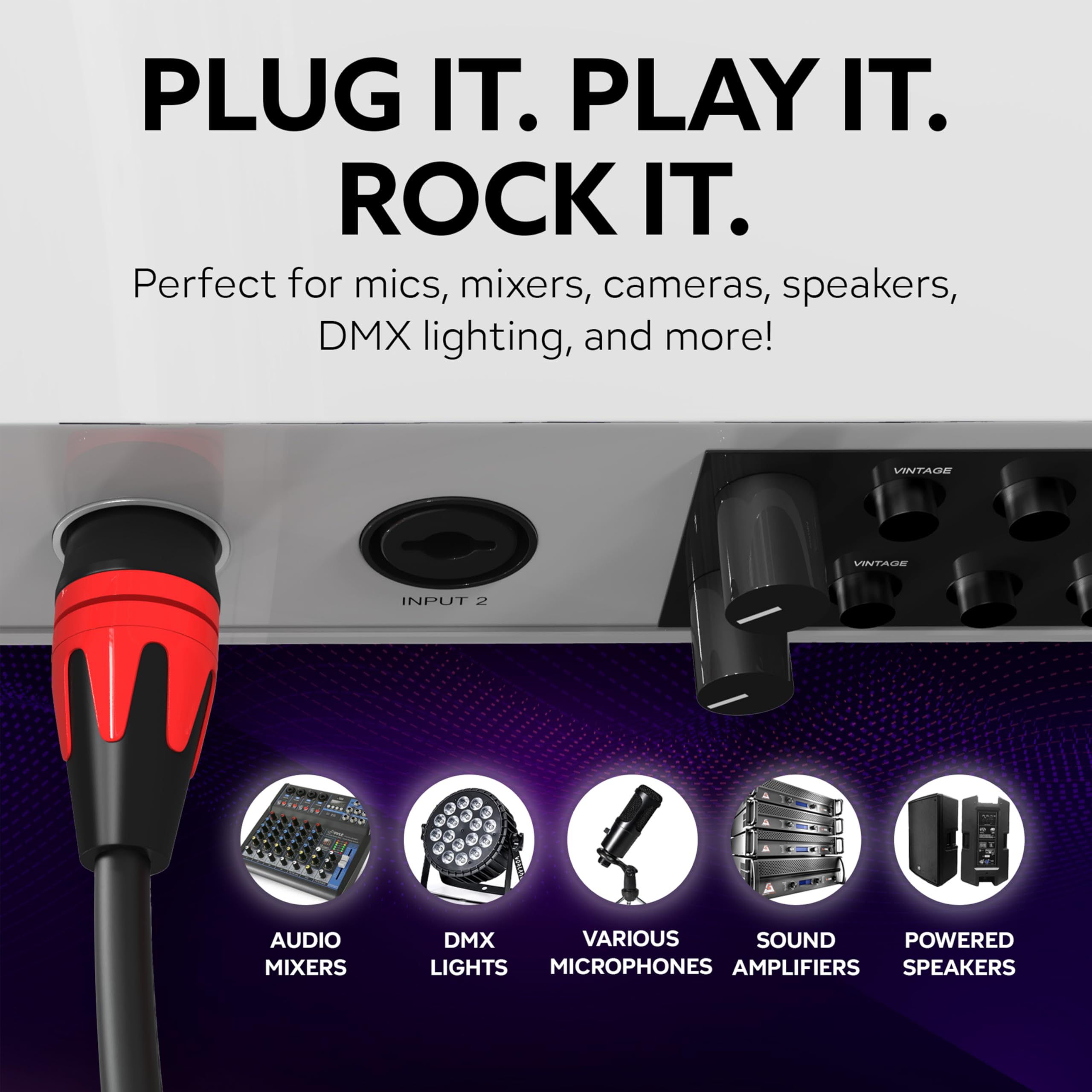 XLR-Kabel – 6er-Pack, 3 m professionelle Mikrofonkabel mit mehrfarbigen Spitzen, HiFi-Sound, 3-poliger Stecker auf Buchse, XLR-Mikrofonkabel-Set, sauerstofffreie Kupferverdrahtung, langlebige