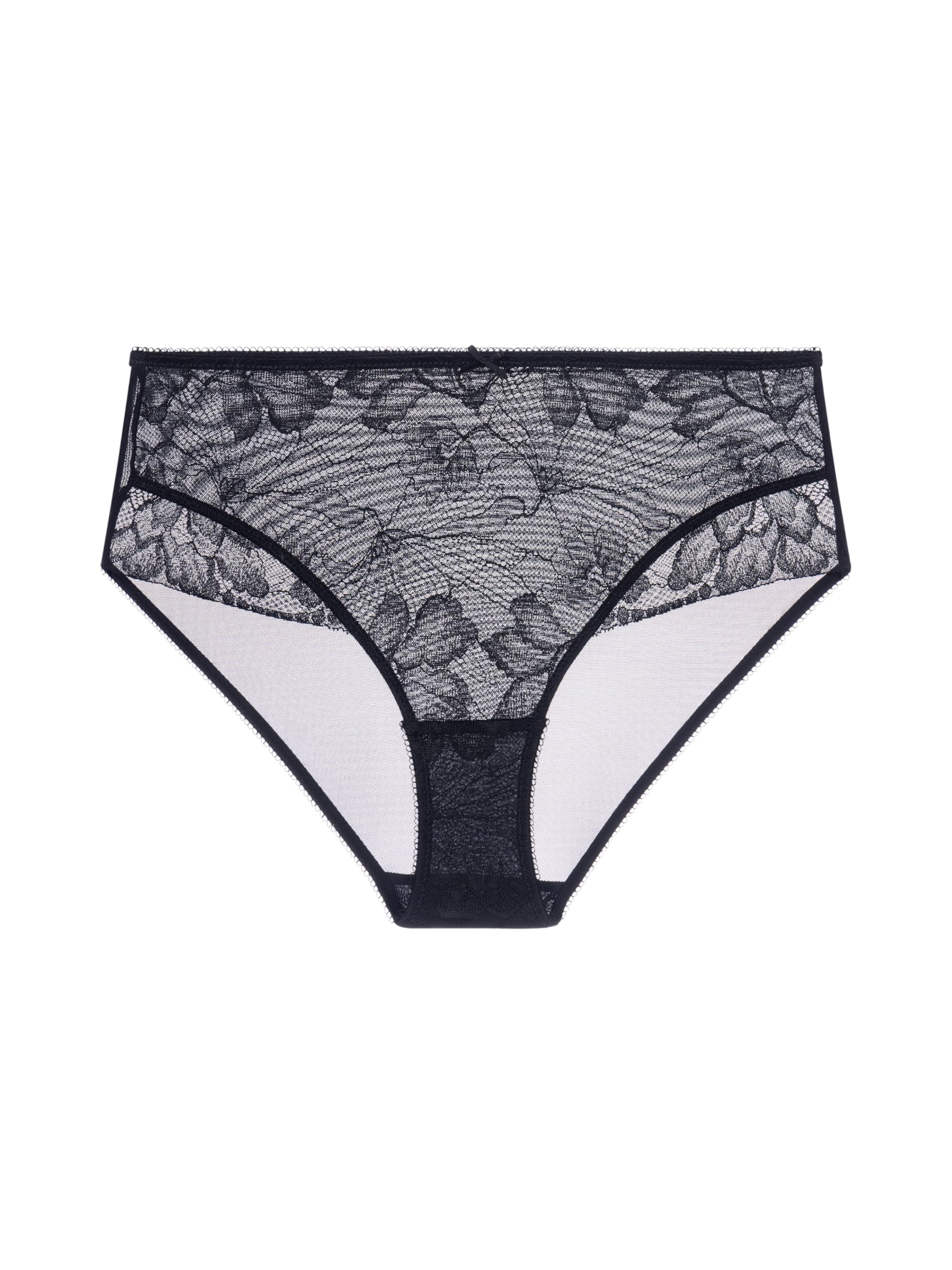 DORINA Perfect Lace Midi Briefs – Seamless Look & Breathable Material – Soft Stretch Underwear for Invisible Layering, Black
