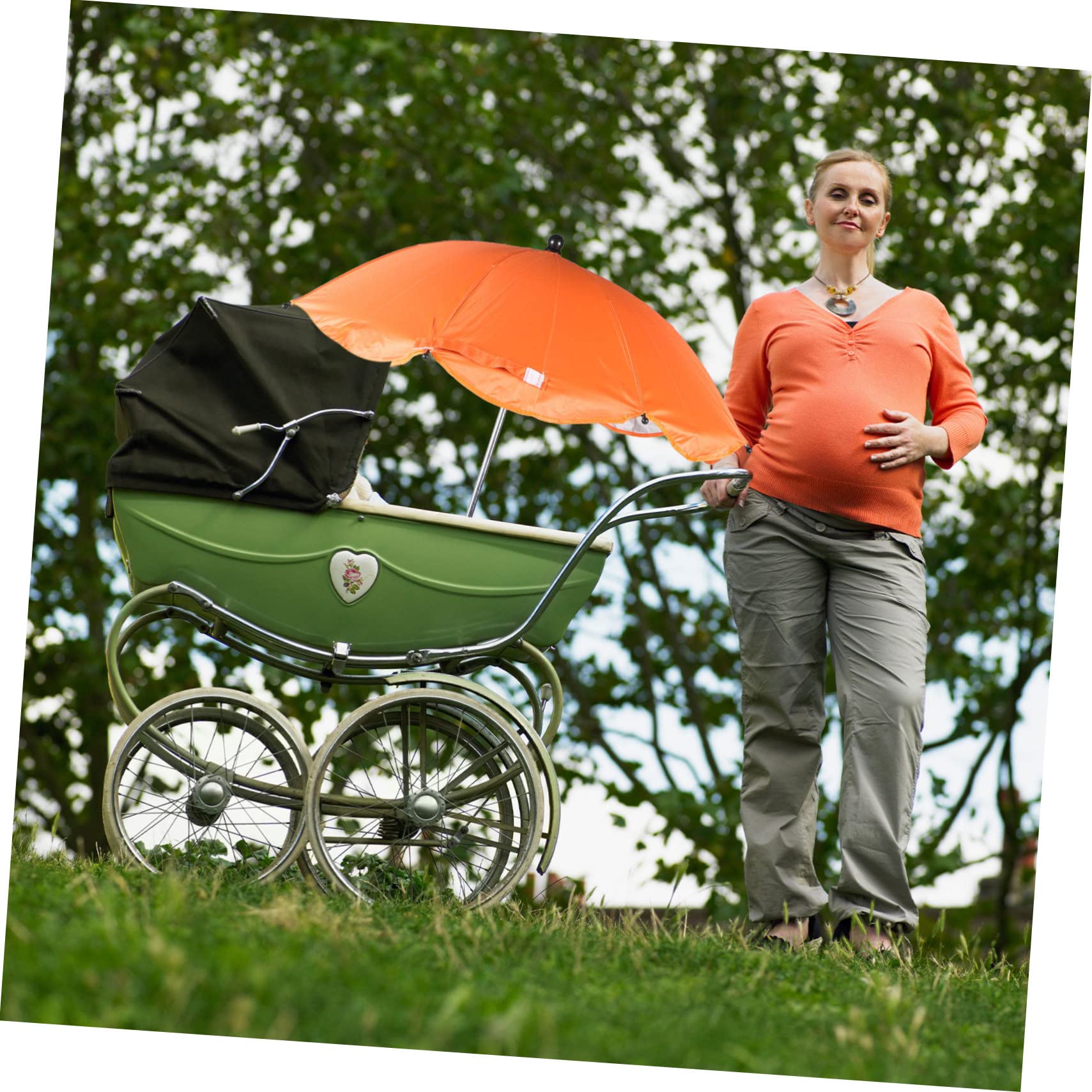 Ombrellone con Protezione Upf Parasole con Clip Parasol per Passeggini Sedie e Sedie con Rivestimento Riflettente