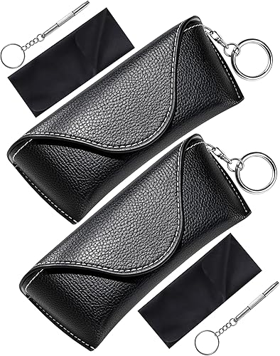 RayLove Estuche para gafas de sol, funda de cuero portátil para gafas de sol, funda de protección de viaje