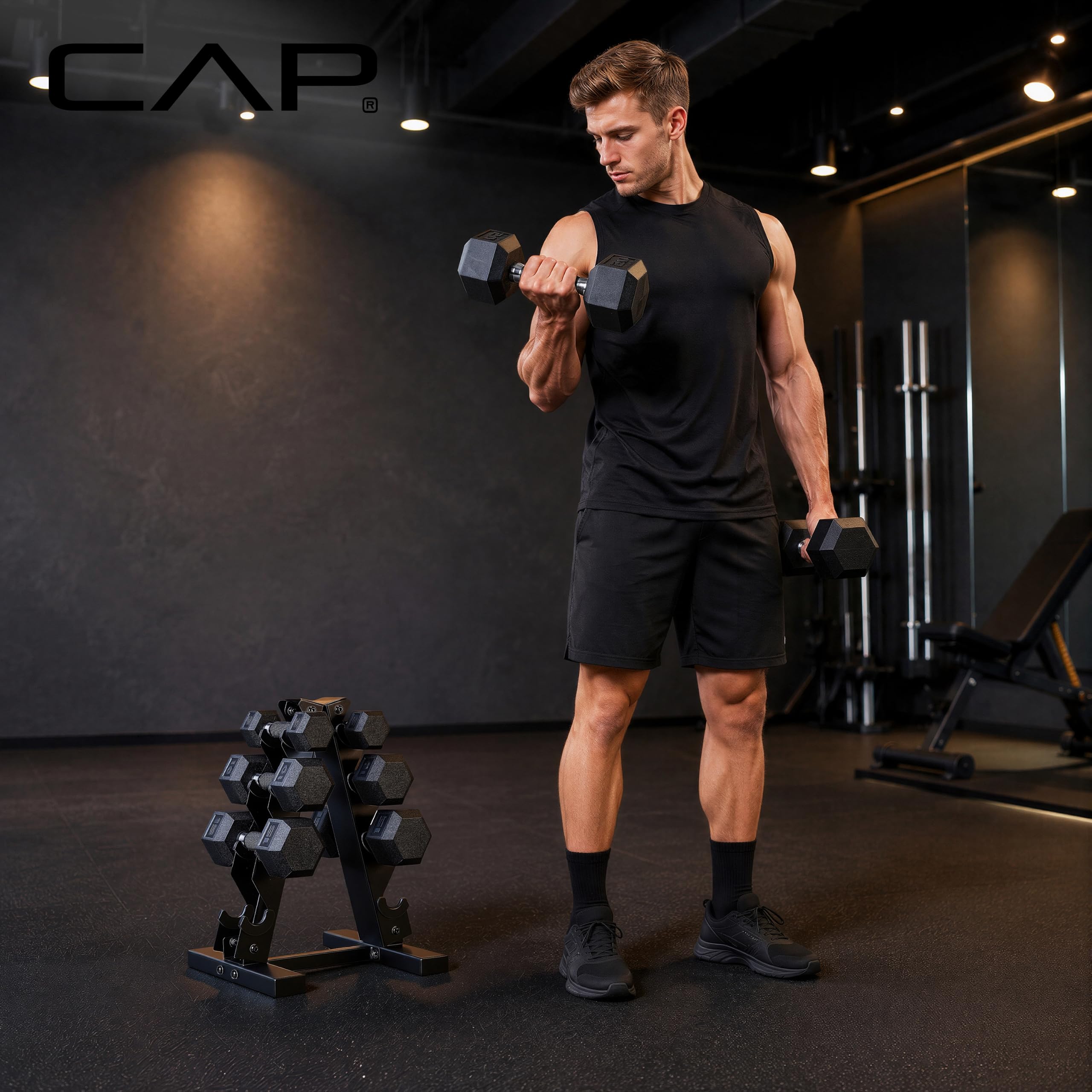 CAP Barbell Zestaw hantli powlekanych | 100 funtów, 150 funtów | Wiele opcji
