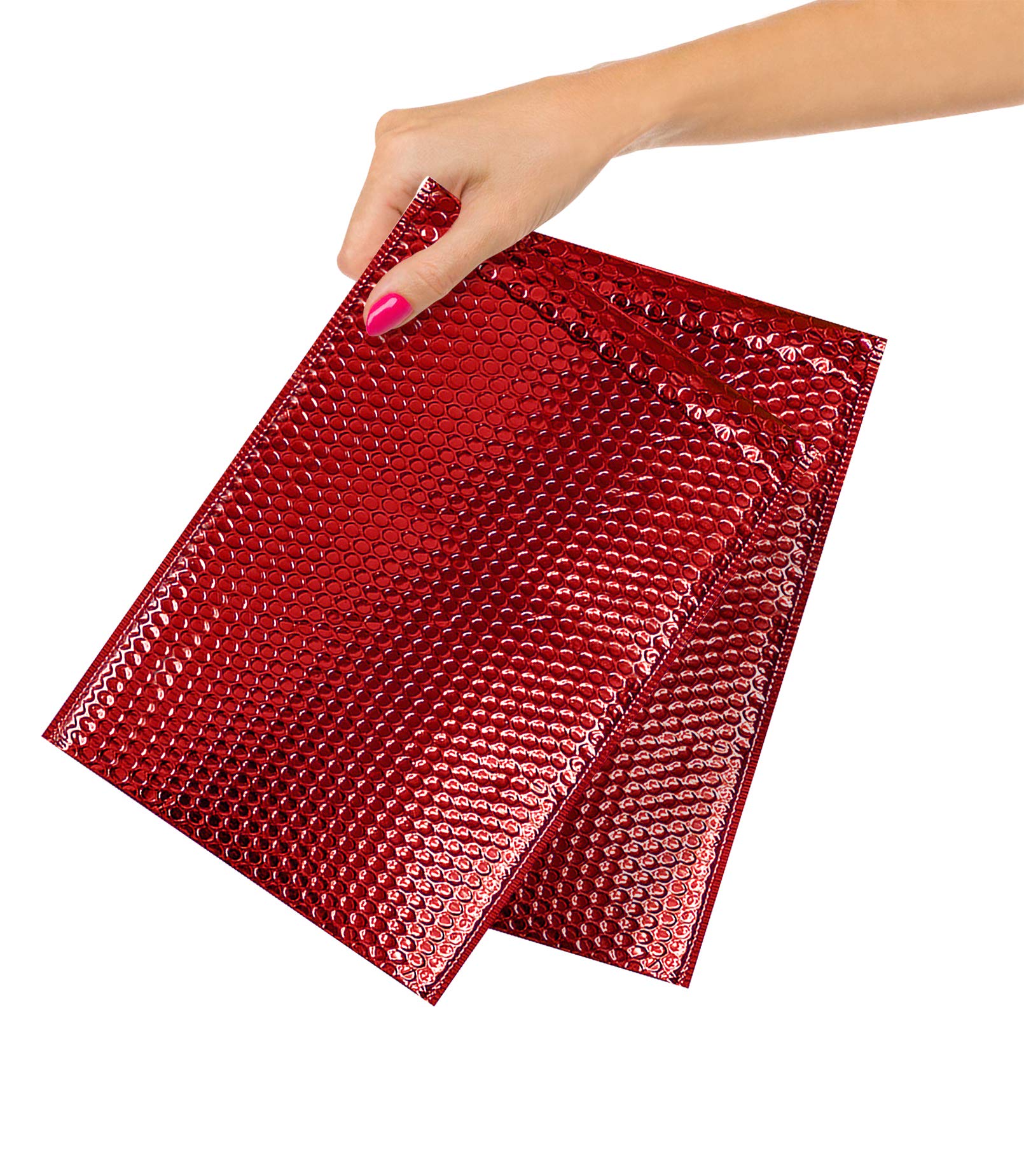 25 Pack 0 6x10 Black Metallic Foil Bubble Mailers Padded Mailing