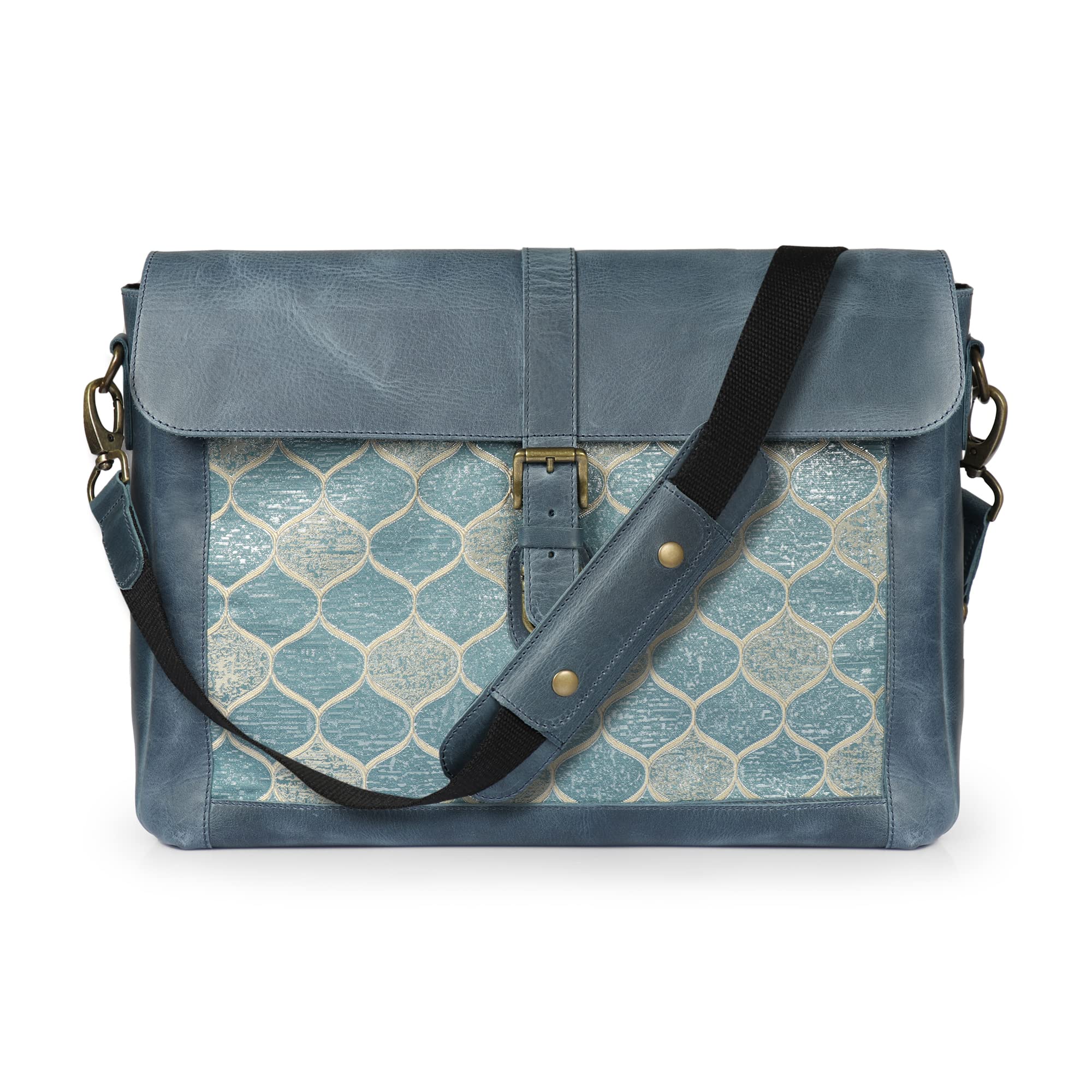 Londo Top Grain Leather Zion Messenger Bag Laptop Bag Travel Bag for Work Office School