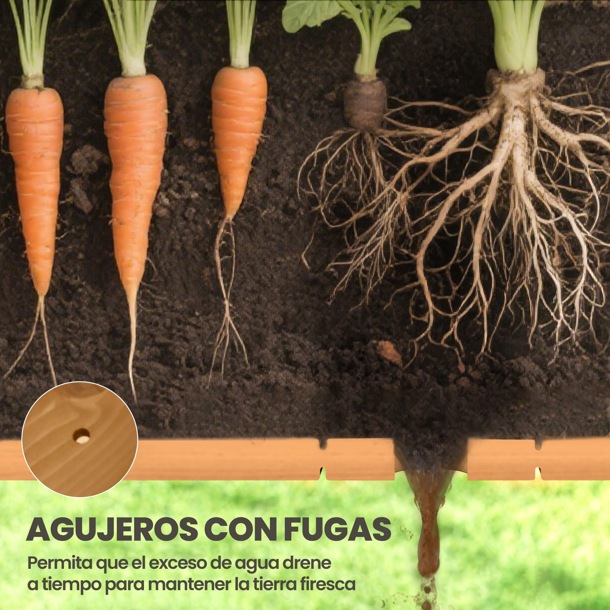 Outsunny Huerto Urbano de Madera, Mesa de Cultivo con Estante Inferior, Jardinera Elevada para Cultivo, Plantas, Flores y Verduras, 110x46x76 cm, Natural