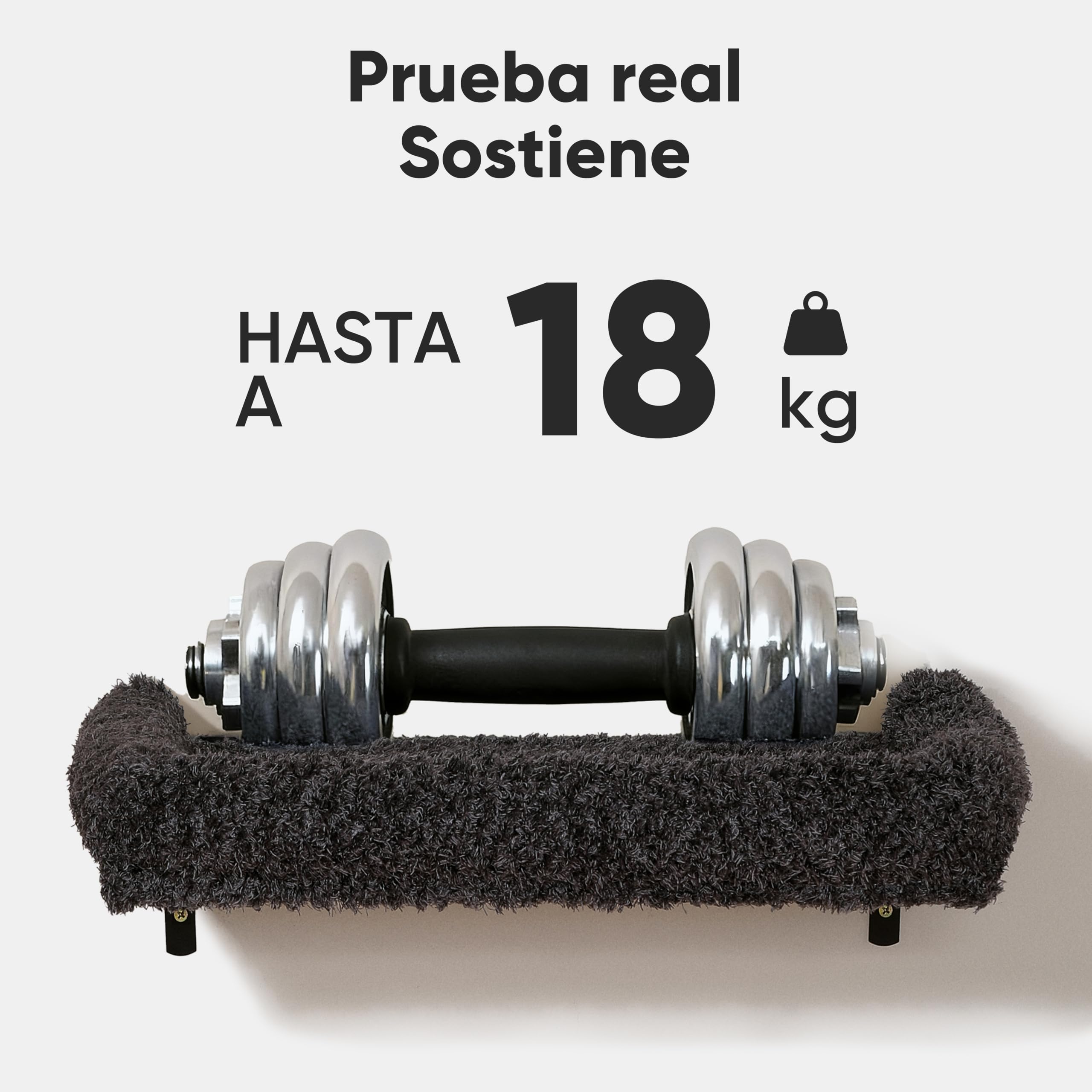 FUKUMARU Set de Pared de Escalada para Gatos, 4 Piezas - Estanterías de Pared, Hechas de Placas Multicapa Fuertes, Puente para Gatos, Árbol para Gatos, Escaleras para Gatos hasta 18 kg, Gris