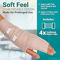 Vista 5 de MEDca Vendaje elástico de compresión – El rollo de vendajes de primeros auxilios mide 2, 3, 4, 6 x 5 pies con 4 ganchos adicionales, vendajes