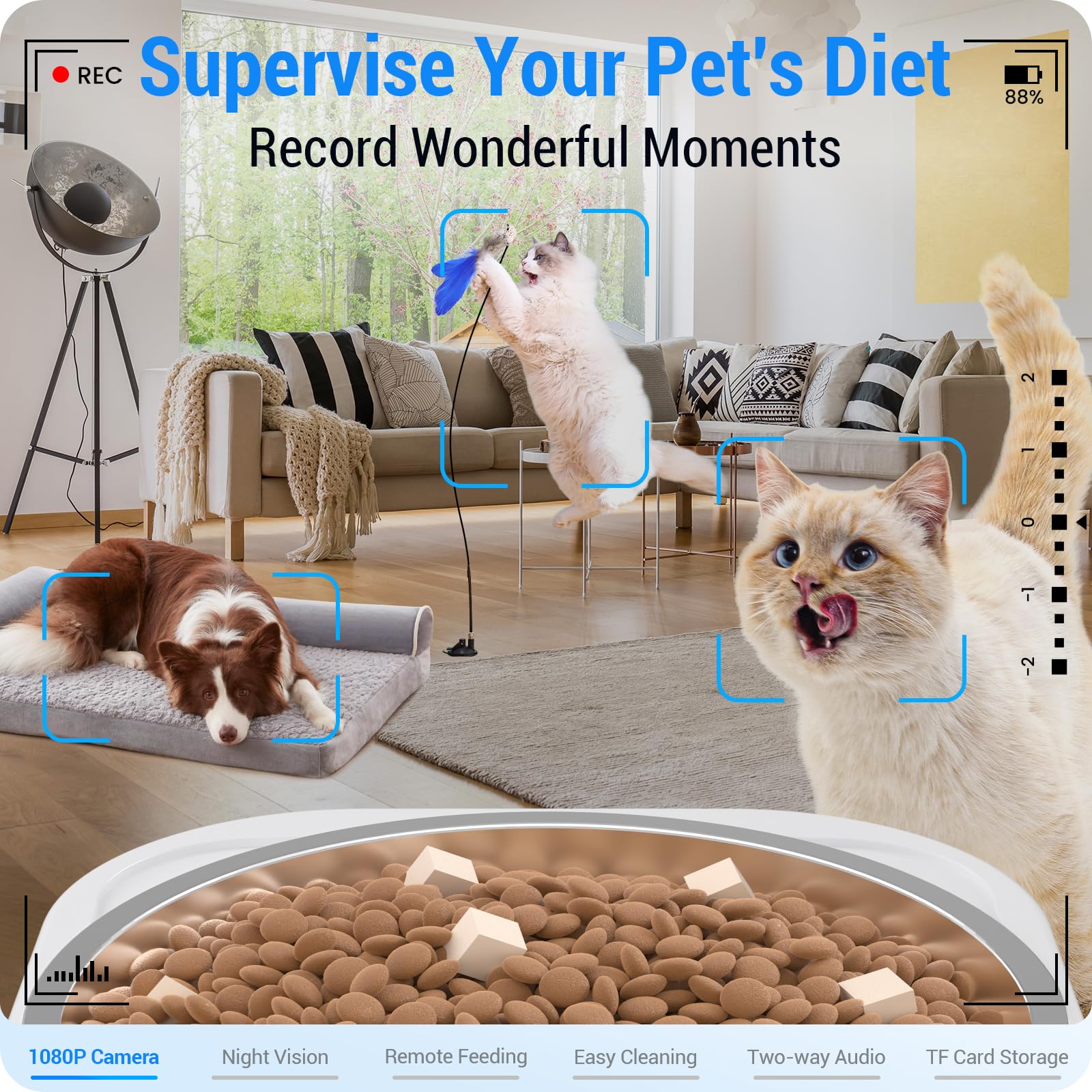 5G WiFi Automatic Cat & Dog Feeder with Camera - Dettaglio