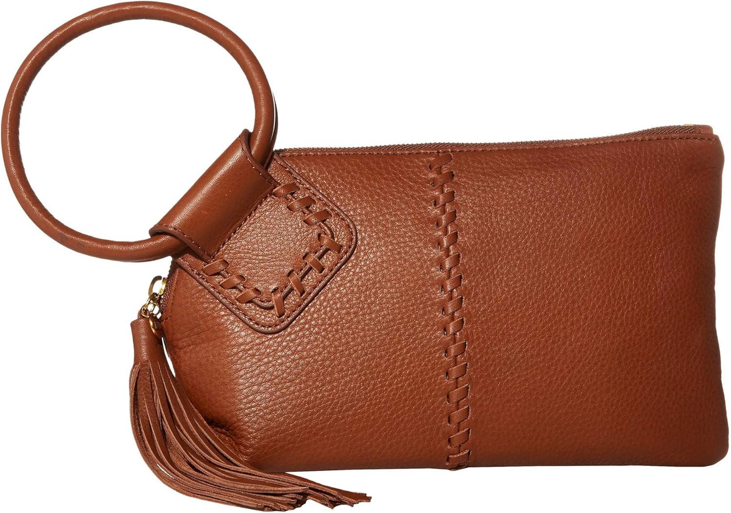 HOBO Sable Leather Wrist Loop Handbags for Women - Polyester Lining, One Interior Slip Pocket, and Six Card Slots Bag Toffee One Size One Size