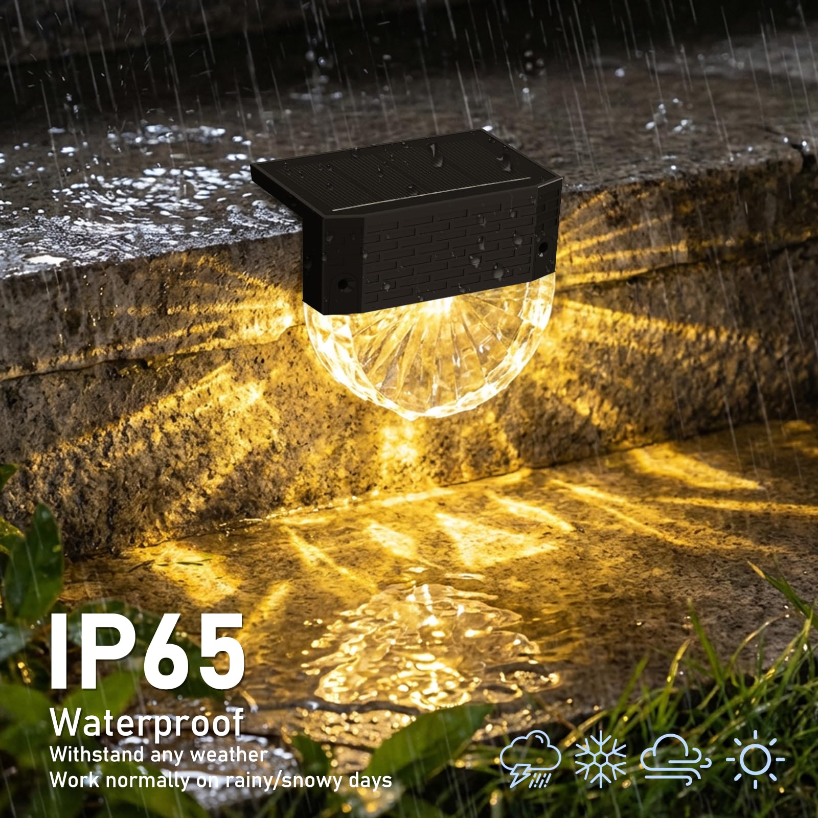 Solarlampen für Außen, 6 Stück Solarleuchten für Außen, IP65 Wasserdichte Solarlampen für Außen Garten, 3 Modi Solarleuchten Garten, Auto ON/OFF Garten Solarleuchten für Außen, Gartendeko Balkon Deko