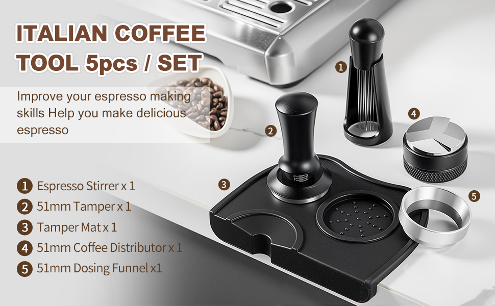Amazon.com: Shoxil Espresso Accessories Kit – 51mm Espresso Tamper