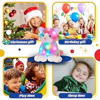 Amazon.co.jp: 光るガード LED 光る虹色の猫 おもちゃ