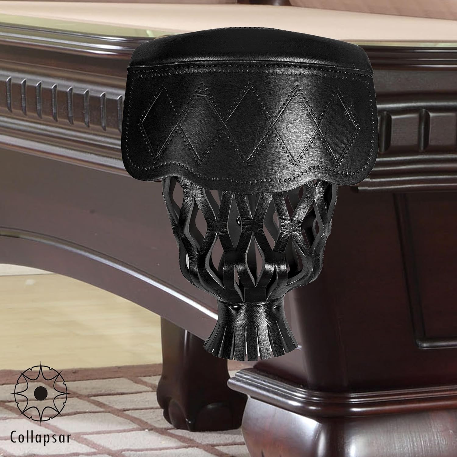 Collapsar Pool Table Pockets - Leatherette Billiard Set of 6 Replacement Accessories