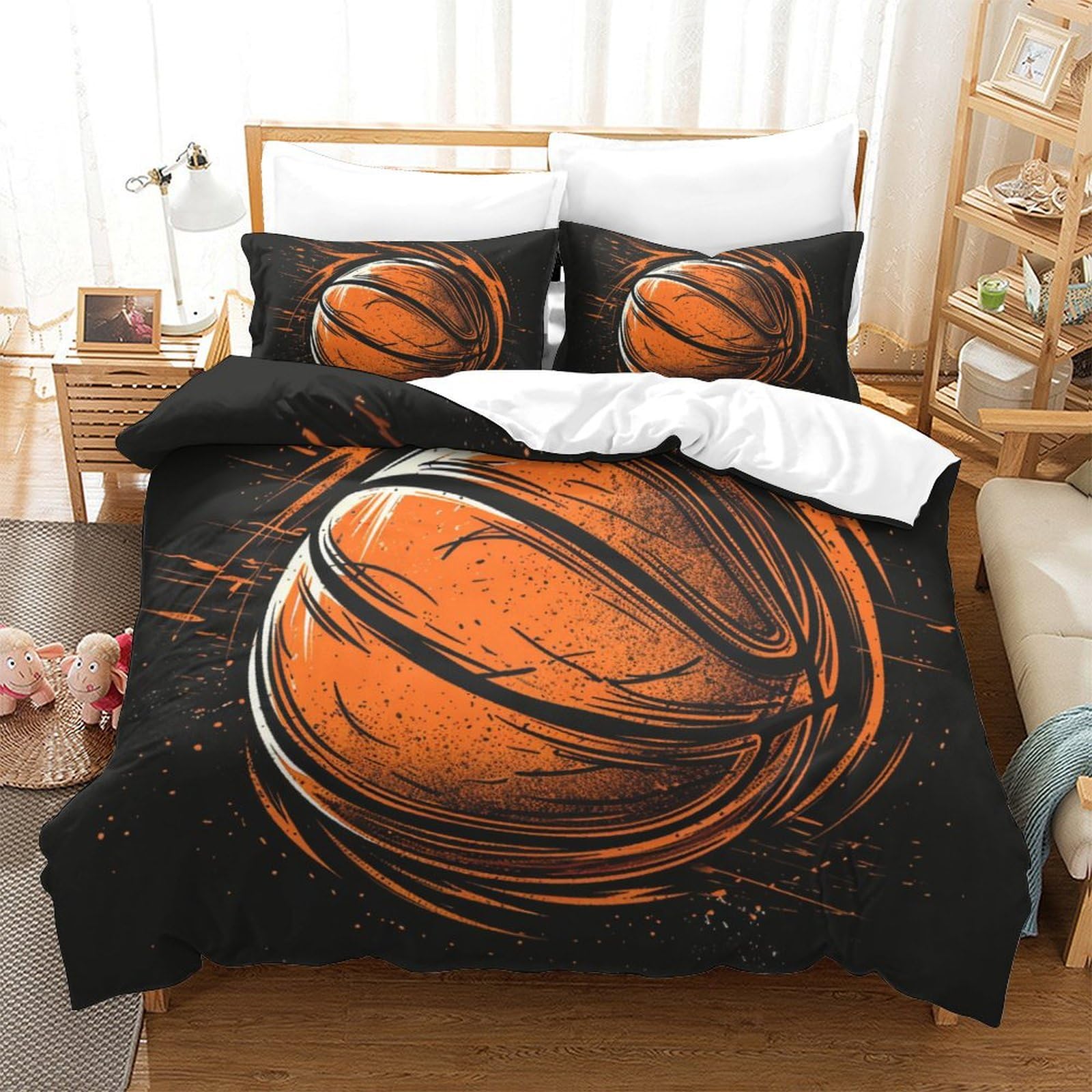 Housse de couette basketball 3D pour transformer une chambre d'ado de style super king