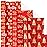 LeZakaa Red Gold Christmas Wrapping Paper Mini Roll, Christmas Tree Buffalo Plaid, Holly Jolly, Wreath Metallic Foil Holiday Gift Wrap, Arts Craft, for Xmas Winter Party, 17 x 120 inches, 3 Rolls