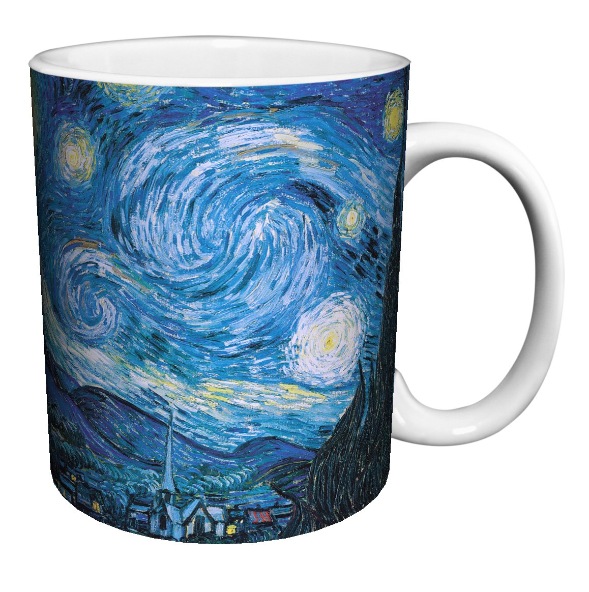 Vincent Van Gogh Starry Night Fine Art Ceramic Gift Coffee (Tea, Cocoa) Mug, 11 Ounce