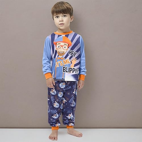 Miniatura 7 de Blippi Pijamas Pijamas de manga larga para niños Conjunto de pijama para niños Ropa de dormir para niños