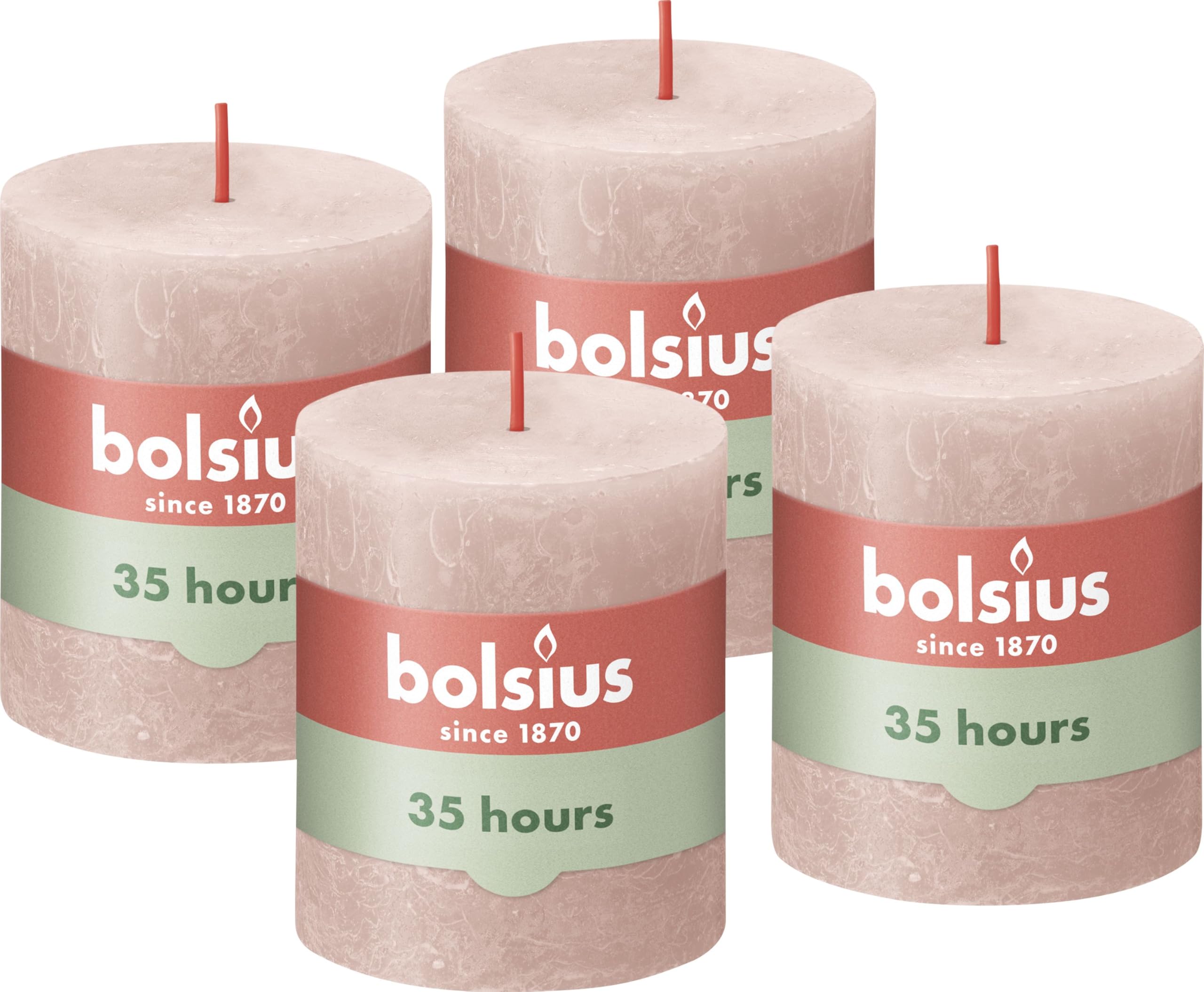 Bolsius - 4 Bougies Pointues Lisses - Vert - Bougies Décoratives