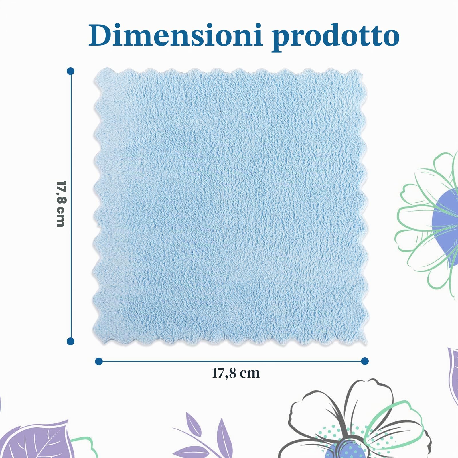 Orighty Panni struccanti, riutilizzabili, morbidi e lavabili, in microfibra di corallo per viso, occhi, labbra, confezione da 24, 17,8 x 17,8 cm