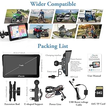 Amazon.com: Carpuride W702 for Motorcycle, 7 inch Waterproof