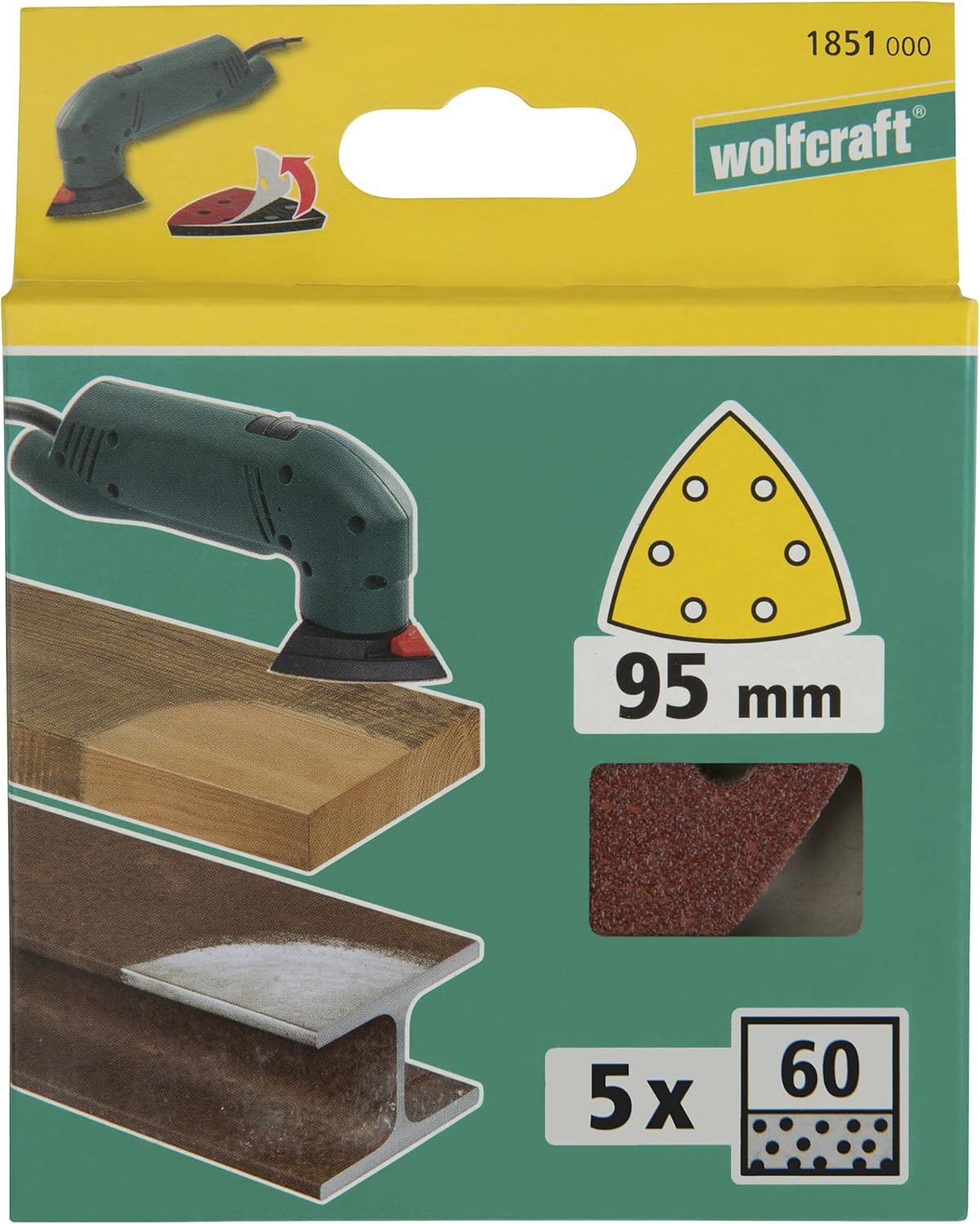 Wolfcraft Sanding Belts for Belt Sanders Grit 40, 5 Sheets), 1851000