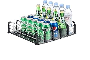 5-Row Self-Pushing Glide Drink Organizer for Your Refrigerator