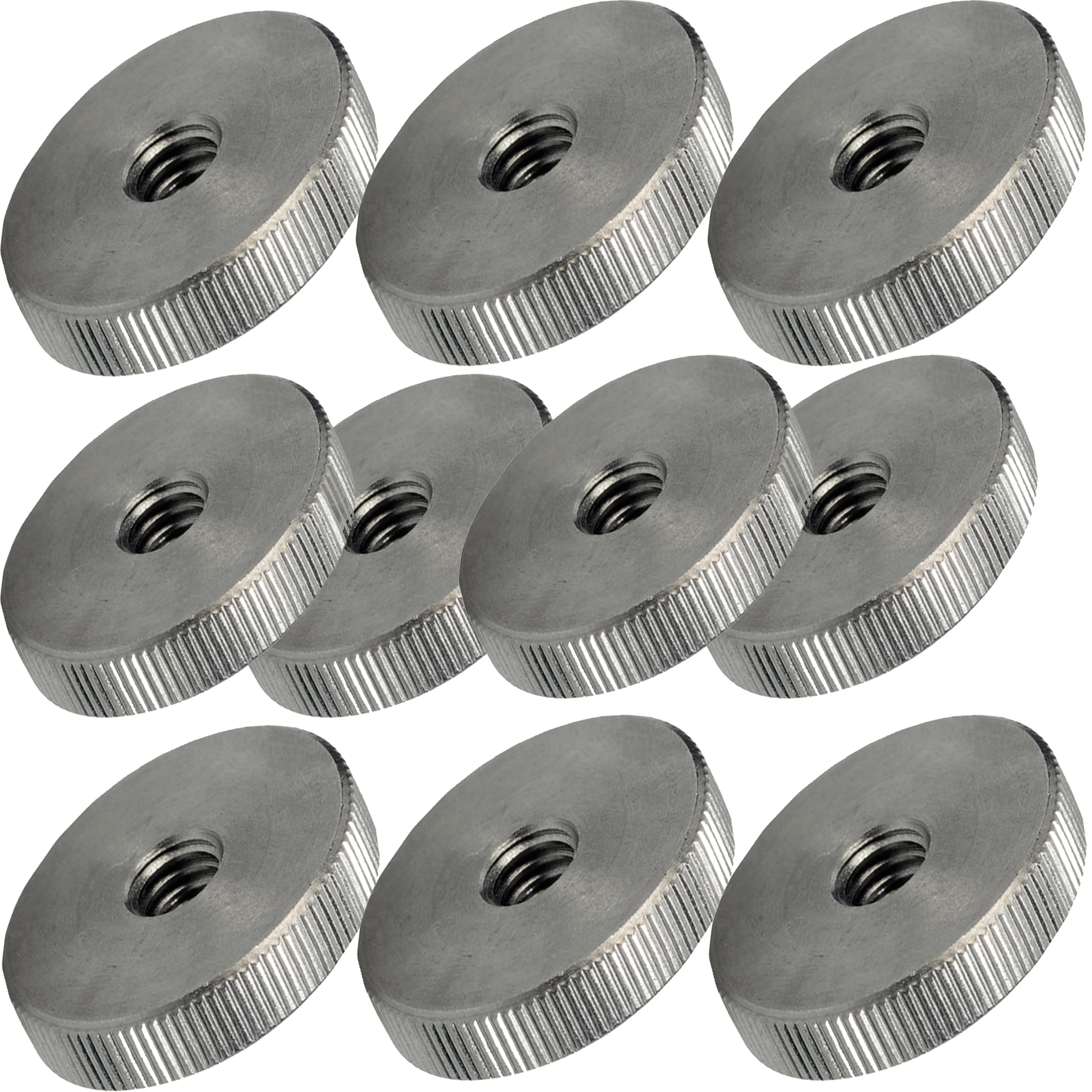 M3 Knurled Thumb Nuts Thin Type– A1 Stainless Steel DIN 467 Hand Tighten Round Knob Fasteners 12mm OD x 3mm for 3D Printers, Machines & Instruments (Pack of 10)