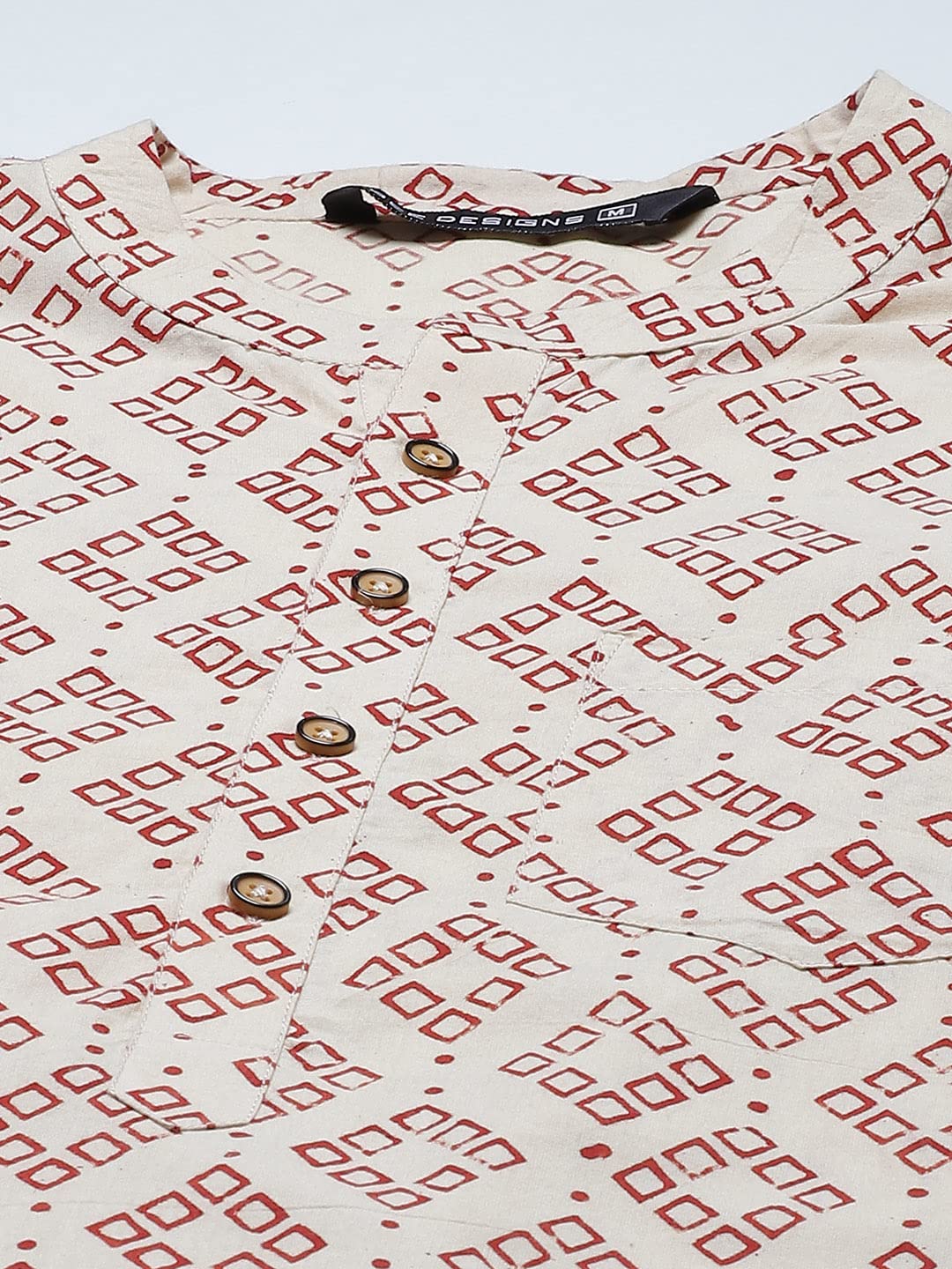 See Designs Cotton Regular Mens Kurta (14647476_Beige_S)