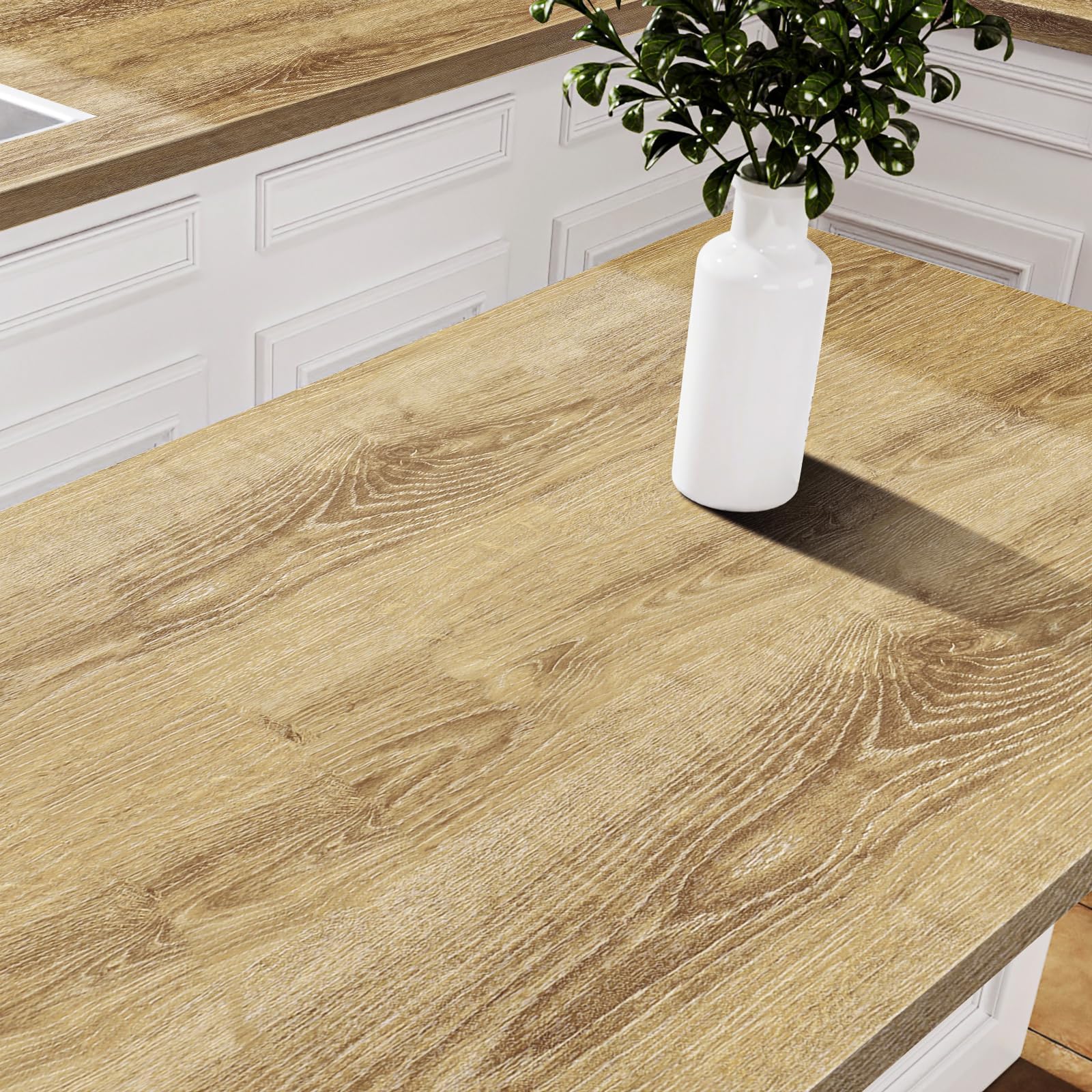 Stickyart Vinilo Adhesivo Muebles Efecto Madera Marrón 60cmX800cm Vinilo Adhesivo Muebles Vinilo Adhesivo Cocina Papel Pintado Pared Autoadhesivo Madera Impermeable Decoración de Paredes en Baño