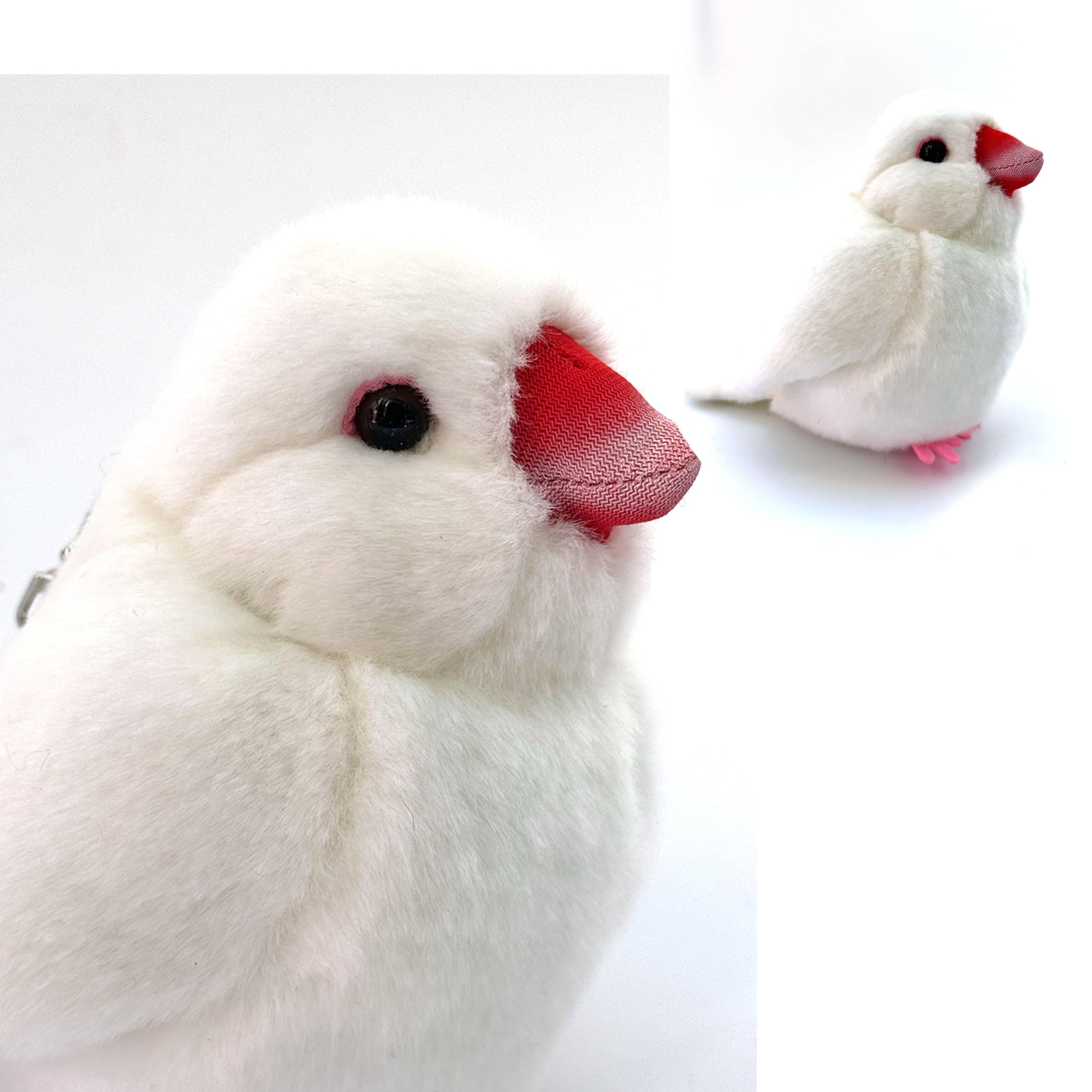 PuffPurrs Lonchura Striata Plush Toy - Lifelike Bird Stuffed Animal, Educational and Fun, Perfect for Collectors and Children