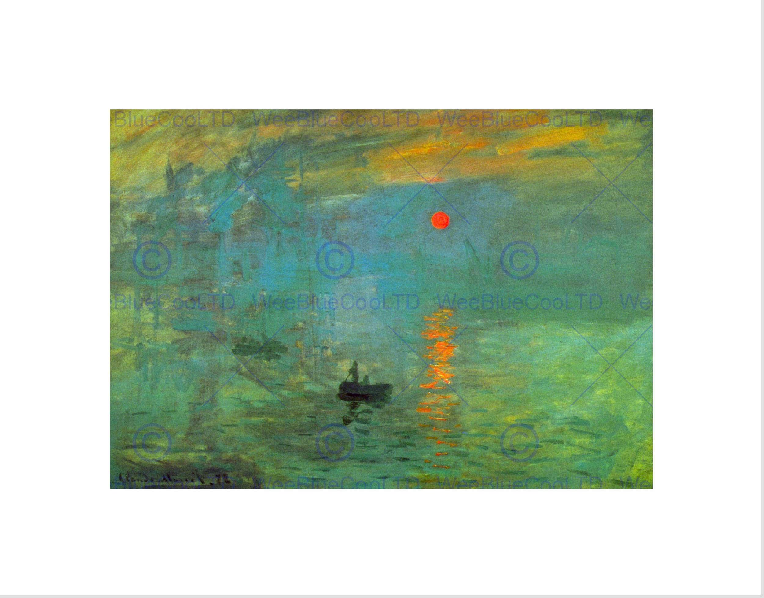 Wee Blue Coo Claude Monet Sunrise Old Master Art Picture Wall Art Print