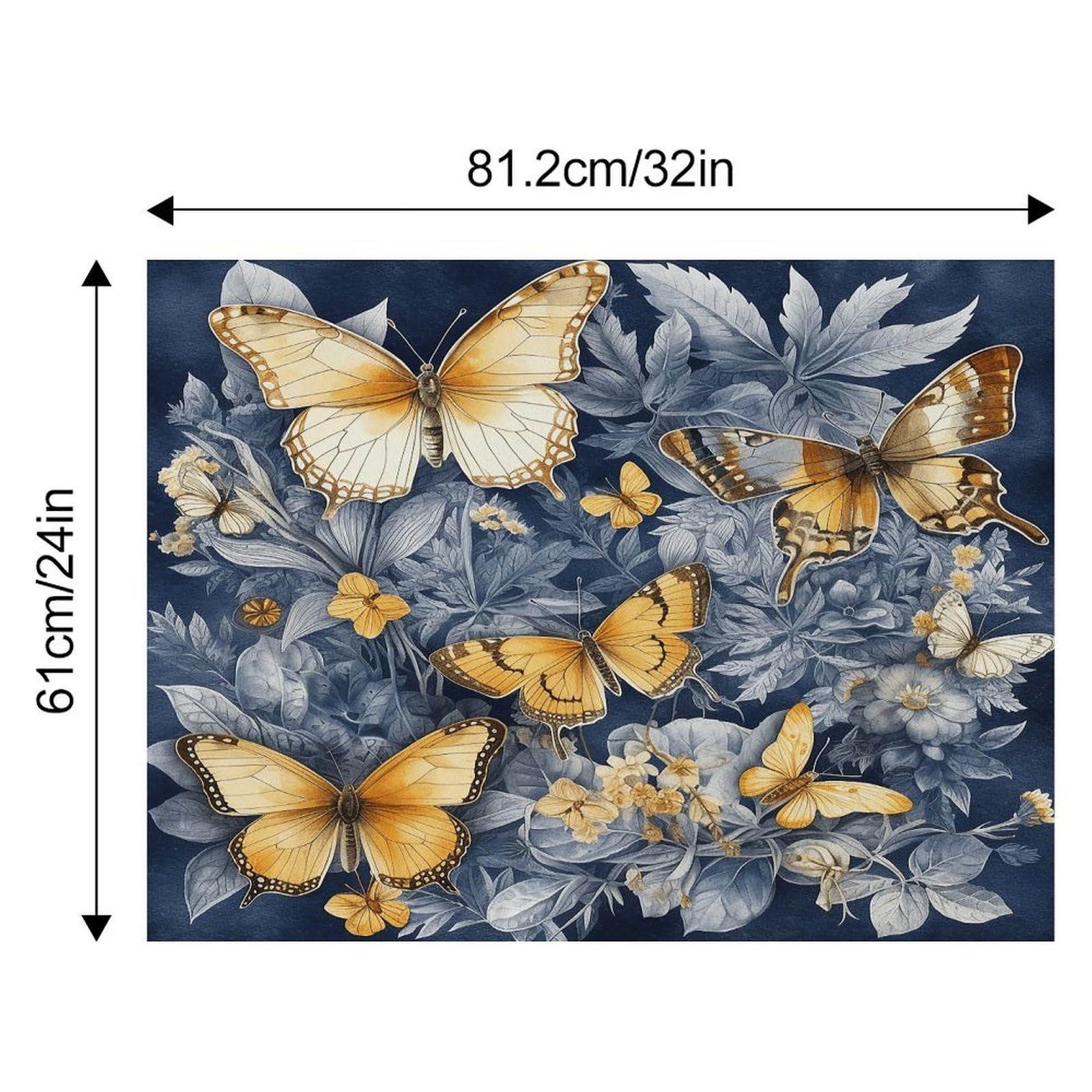 Tapis de nourriture pour chat et chat de plusieurs espèces de papillons – Tapis d'alimentation antidérapant pour chien facile à nettoyer pour la nourriture et l'eau, tapis de gamelle pour chien et