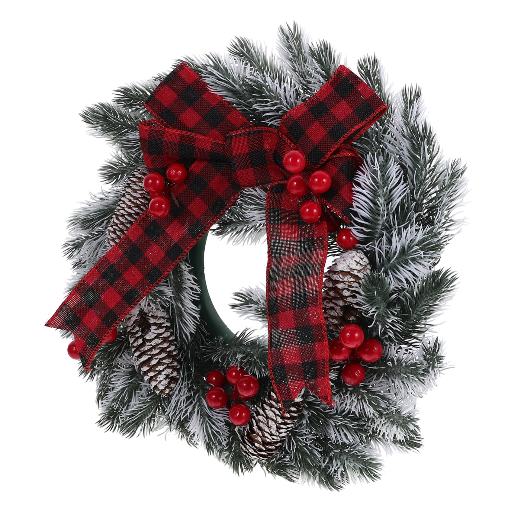 KONTONTY De Tela para Puerta De Entrada De Navidad con Lazo Adorno De Puerta De Entrada De Navidad De Lazo De Navidad De Plástico