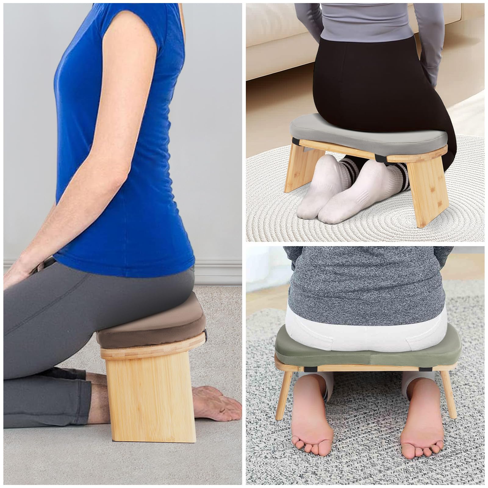 SailorMoon Banc de méditation 44 x 19 x 21 cm Pliable 180 kg Ergonomique