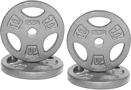 CAP Barbell Placas de peso de agarre estándar de 1 pulgada