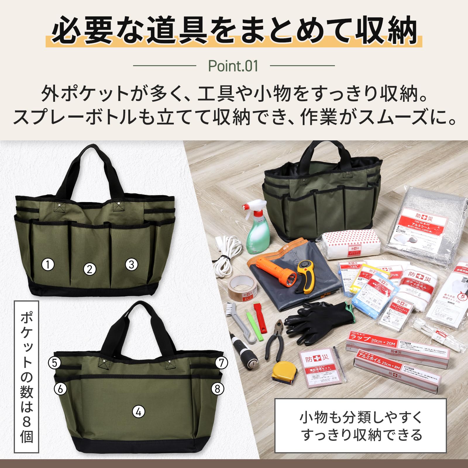 Amazon.co.jp: 工具バッグ ツールボックス【大容量・多機能】 工具収納